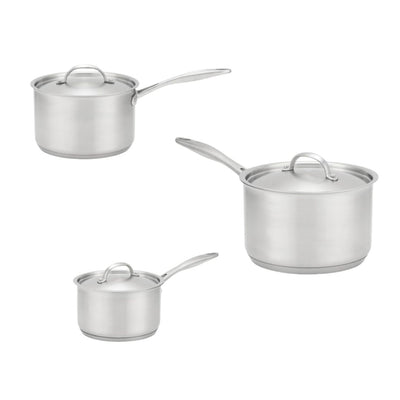 Stellar Profile Matte 3 Piece + Lids Saucepan Set  S7MA1D
