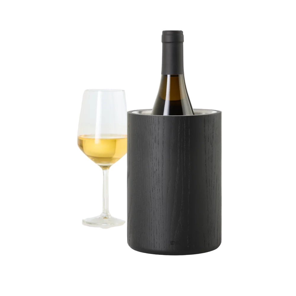 AdHoc Vine Wine & Champagne Cooler in Ash Wood Black WK31