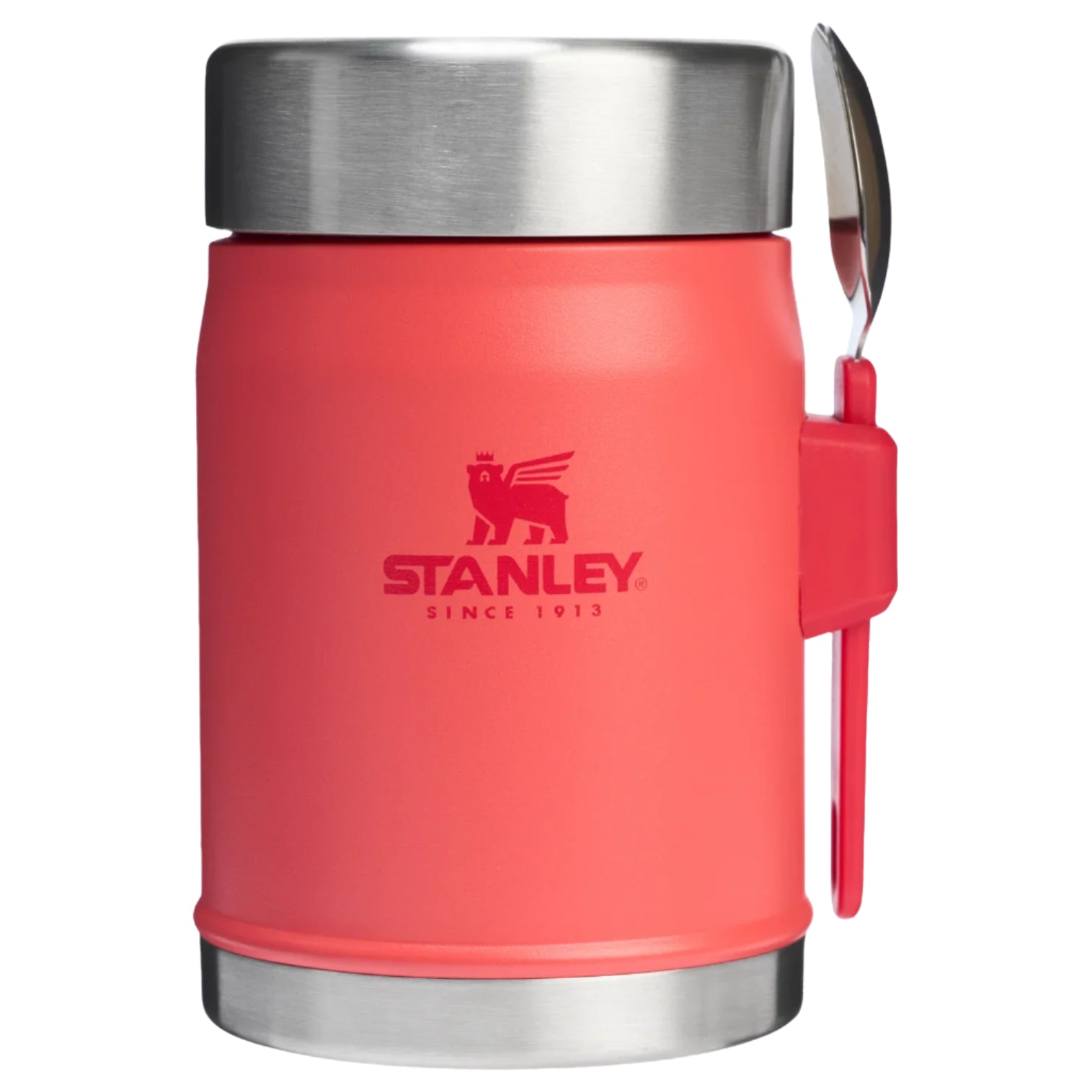 Stanley Legendary Food Jar + Spork 0.4L - Hot Coral: 10-09382-109