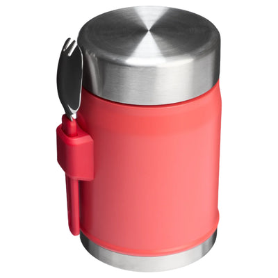 Stanley Legendary Food Jar + Spork 0.4L - Hot Coral: 10-09382-109