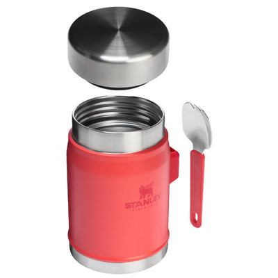 Stanley Legendary Food Jar + Spork 0.4L - Hot Coral: 10-09382-109