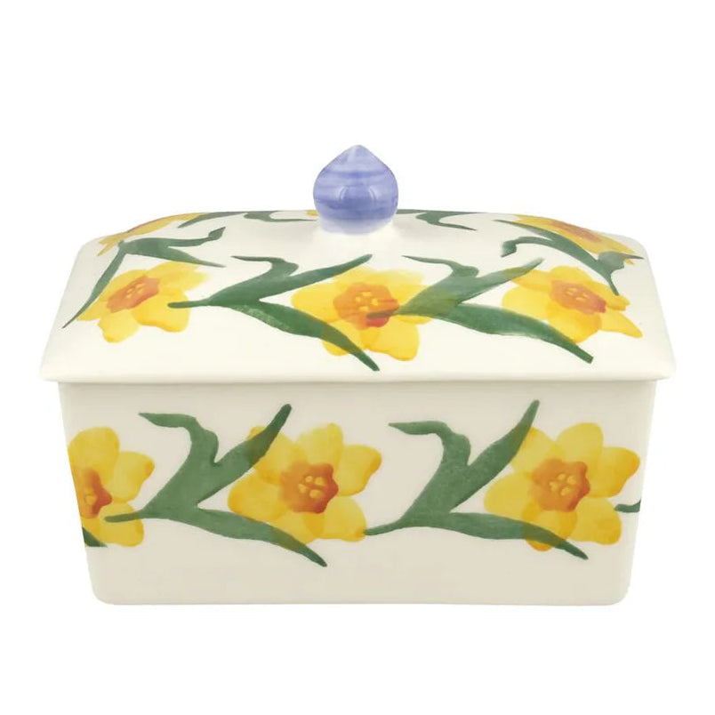Emma Bridgewater Windblown Daffodils Small Butter Dish