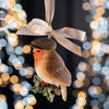 Aynsley Christmas Flat Cap Robin Hanging Ornament