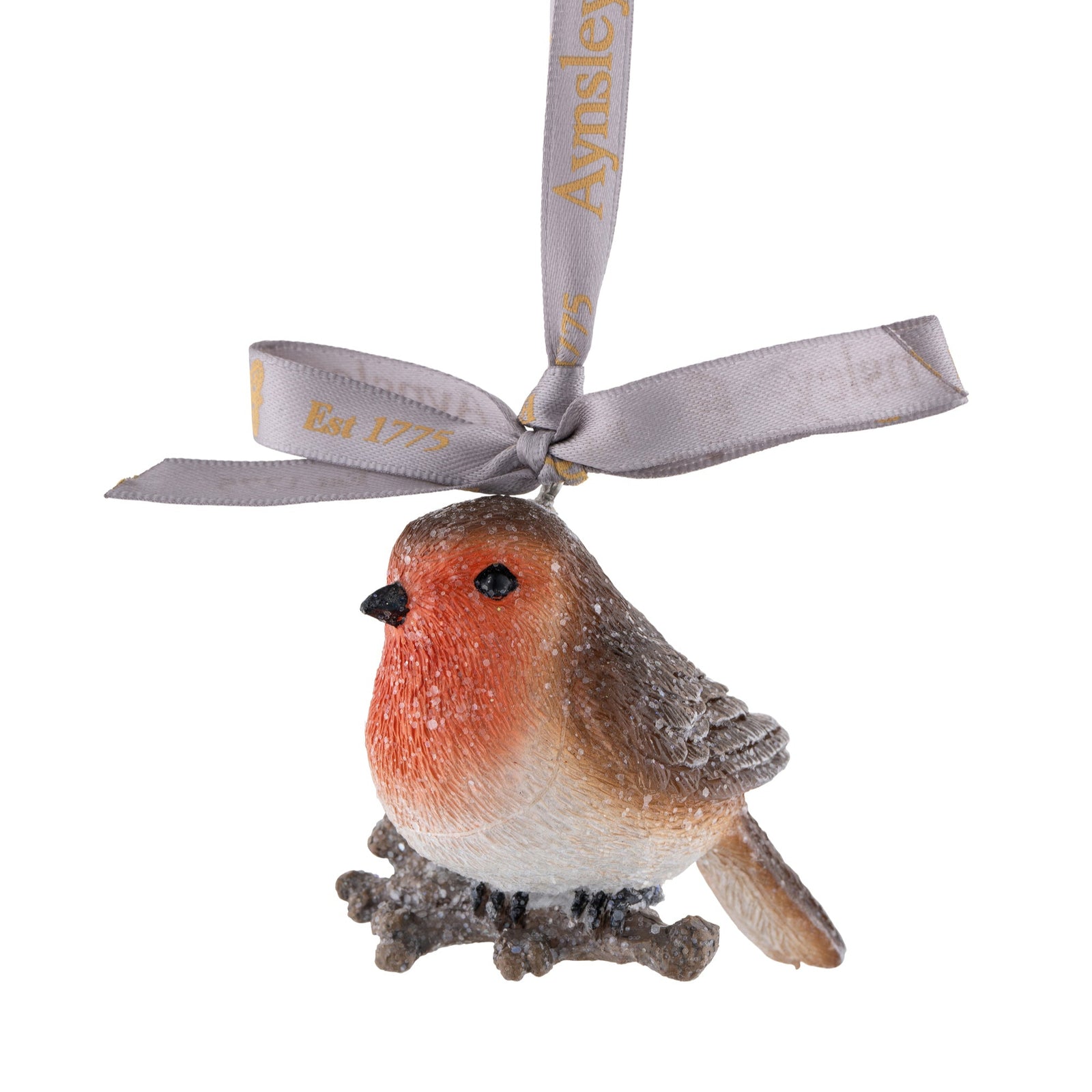 Aynsley Christmas Glitter Robin Hanging Ornament