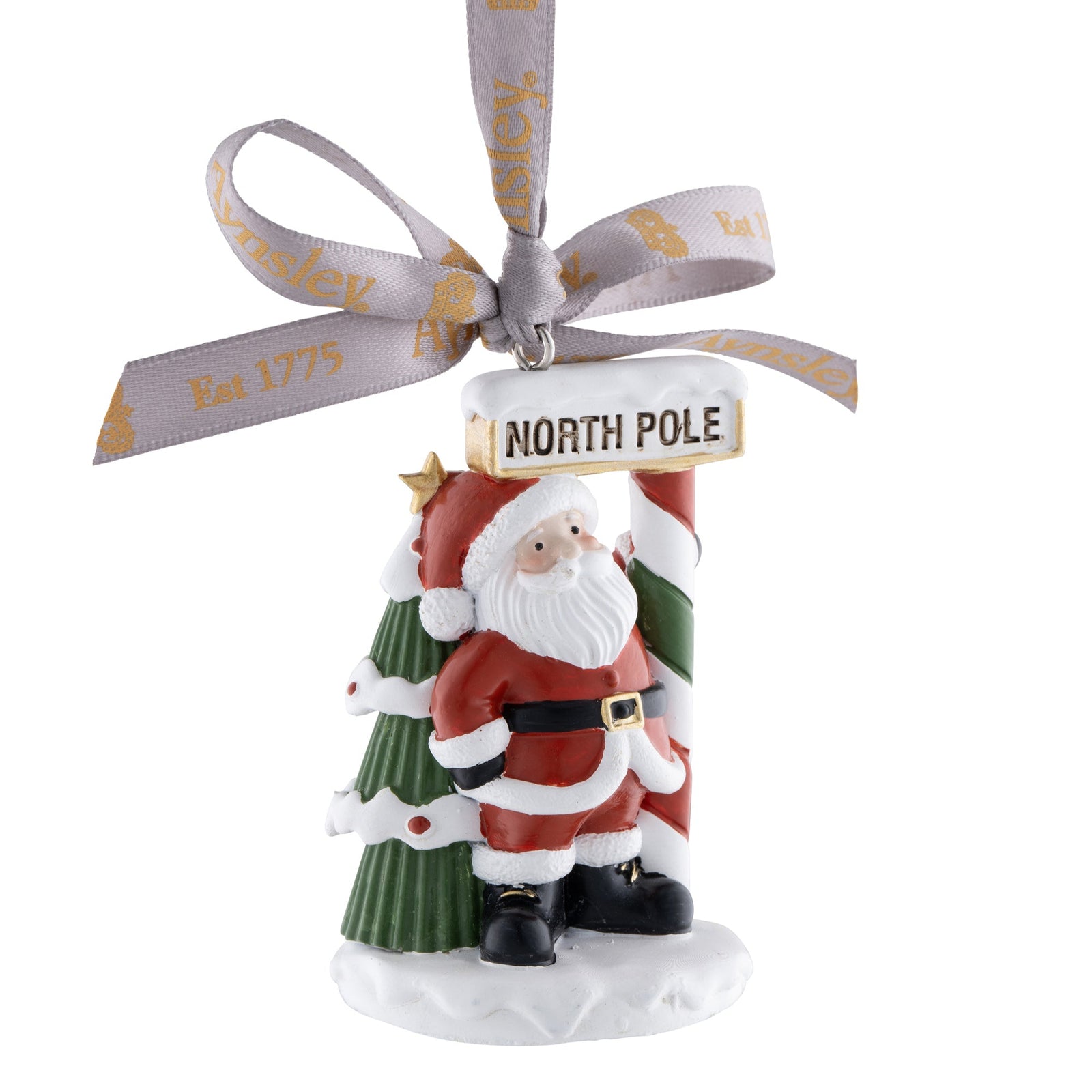 Aynsley Christmas Santa at the North Pole Hanging Ornament