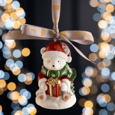 Aynsley Christmas Polar Bear & Gift Hanging Ornament