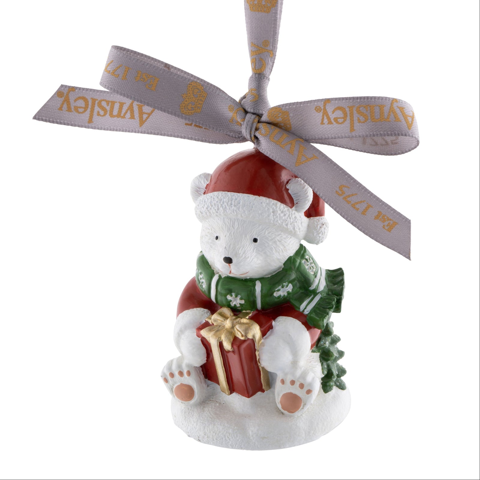 Aynsley Christmas Polar Bear & Gift Hanging Ornament