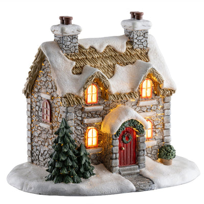 Aynsley Christmas Cottage LED Figurine: XMAS30846