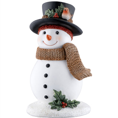 Aynsley Christmas Snowman & Robin Figurine: XMAS30849
