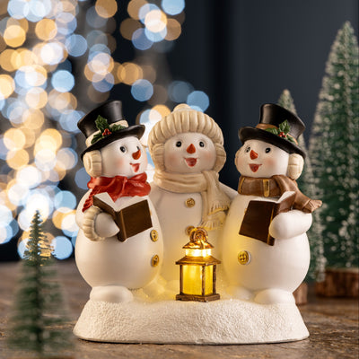 Aynsley Christmas LED Trio of Snowmen Carol Singers: XMAS30851