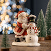 Aynsley Christmas Santa & Snowman Figurine: XMAS30854