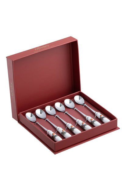 Aynsley Christmas Robin Teaspoon Set of 6: XMAS40817