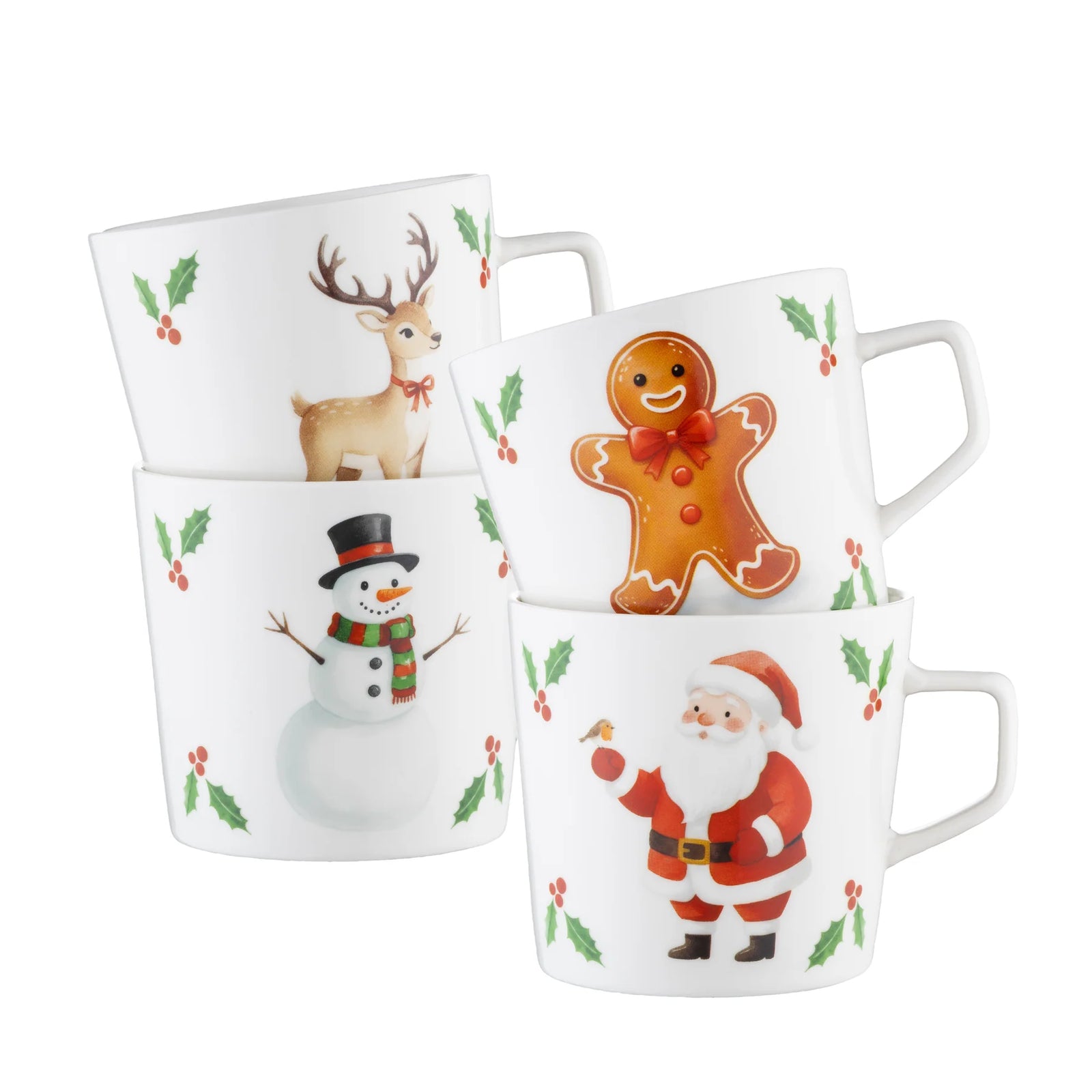 Aynsley Christmas Character Mugs Set of 4