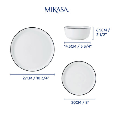 Mikasa Limestone Porcelain 12pc Dinner Set