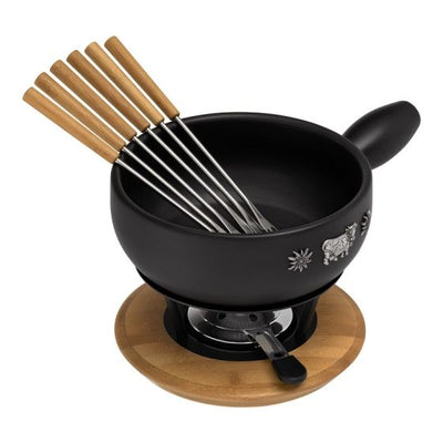 Kuhn Rikon Cheese Fondue Set Alpina clay induction 23cm