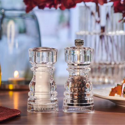 Cole & Mason London Acrylic Salt Shaker & Pepper Mill Set: H243169