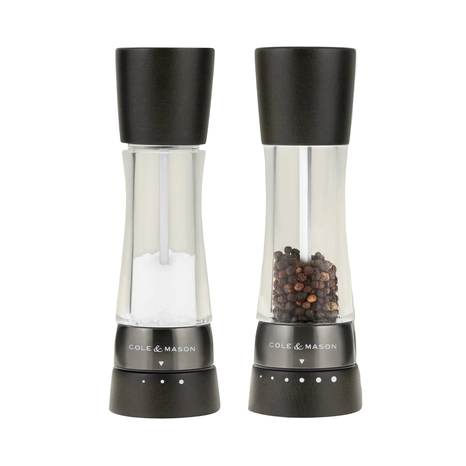 Cole & Mason Derwent Black Wood 190mm Salt and Pepper Mill Gift Set