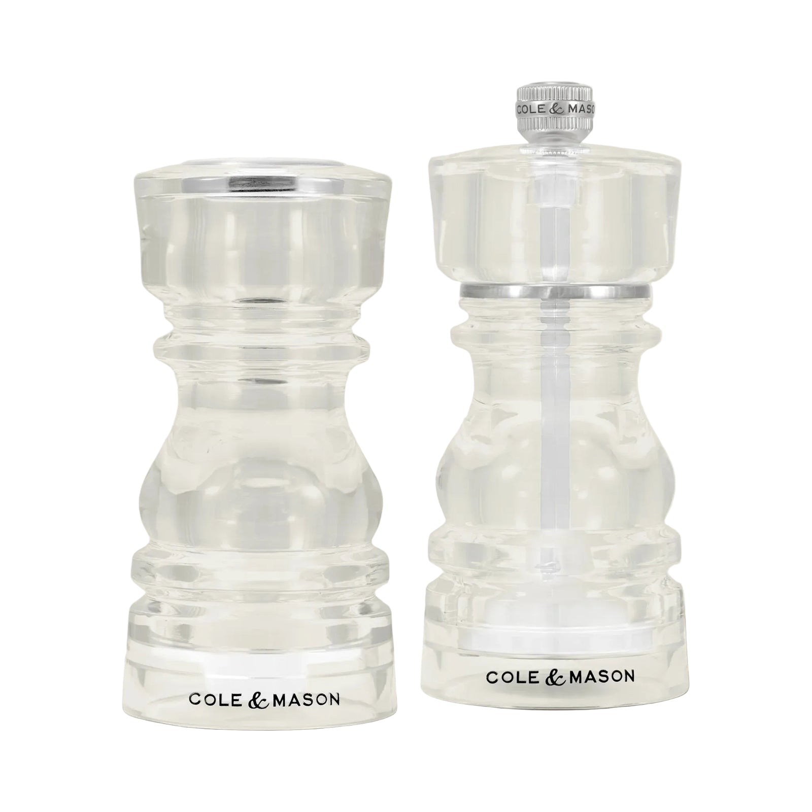 Cole & Mason London Acrylic Salt Shaker & Pepper Mill Set: H243169