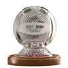 Galway Crystal Gaelic Football 7.5" Trophy with Base - Engraved: GM1156E