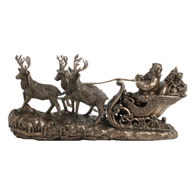 Genesis Bronze - Santa on Sleigh Small: WW016