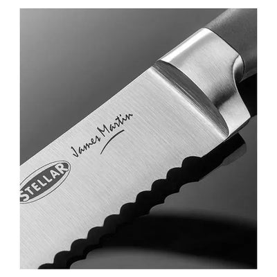 Stellar James Martin 5 Piece Black Knife Block Set IJ61B limited Offer
