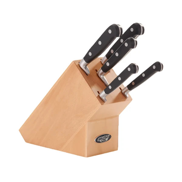 Stellar Sabatier 5 Piece Knife Block Set Wood: IS60