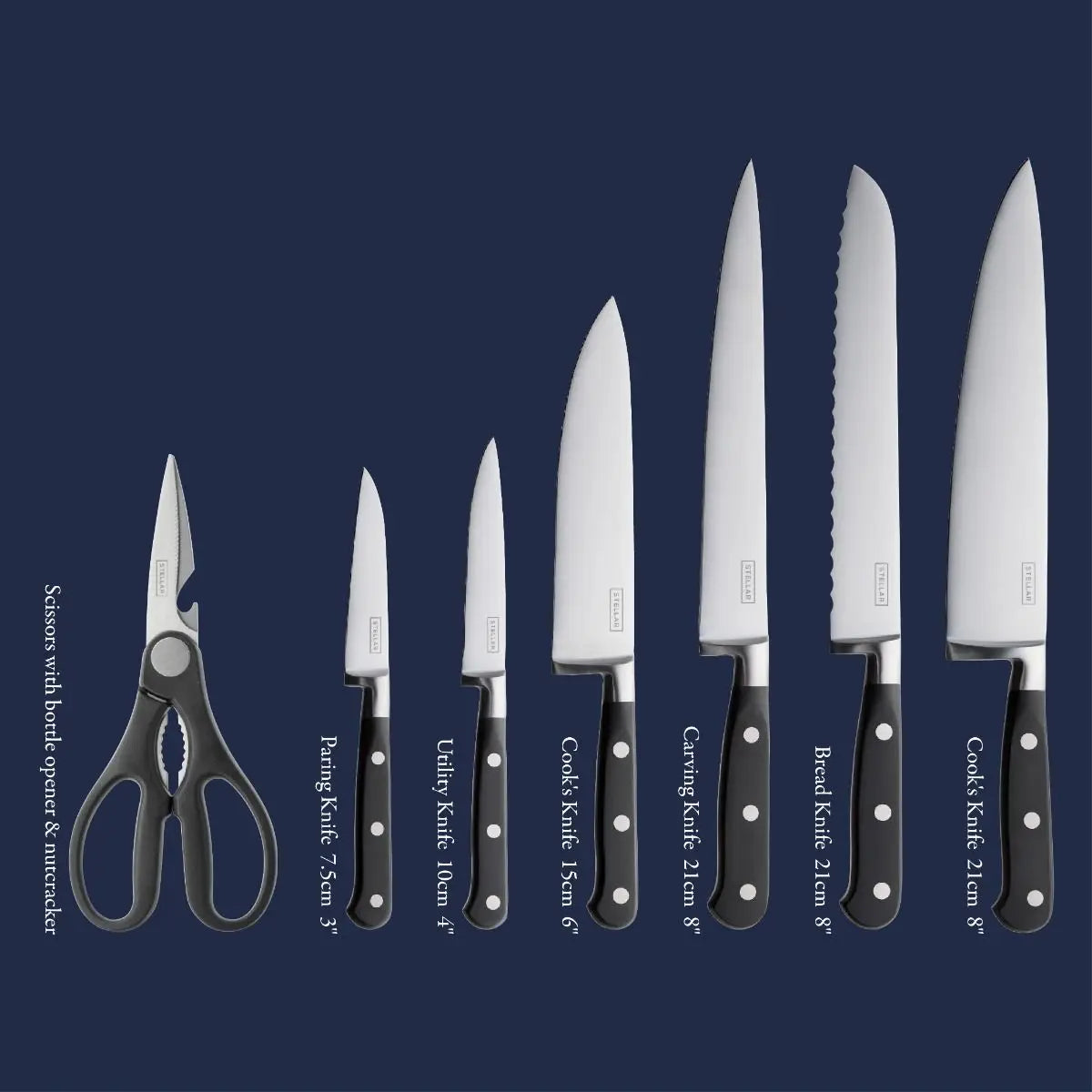 Stellar Classic 7 Piece Knife Block Set IS66