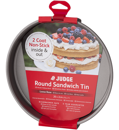 Judge Bakeware  Loose Base Round Sandwich Tin 8" / 20cm JB44