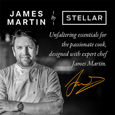 Stellar James Martin 5 Piece Black Knife Block Set IJ61B limited Offer