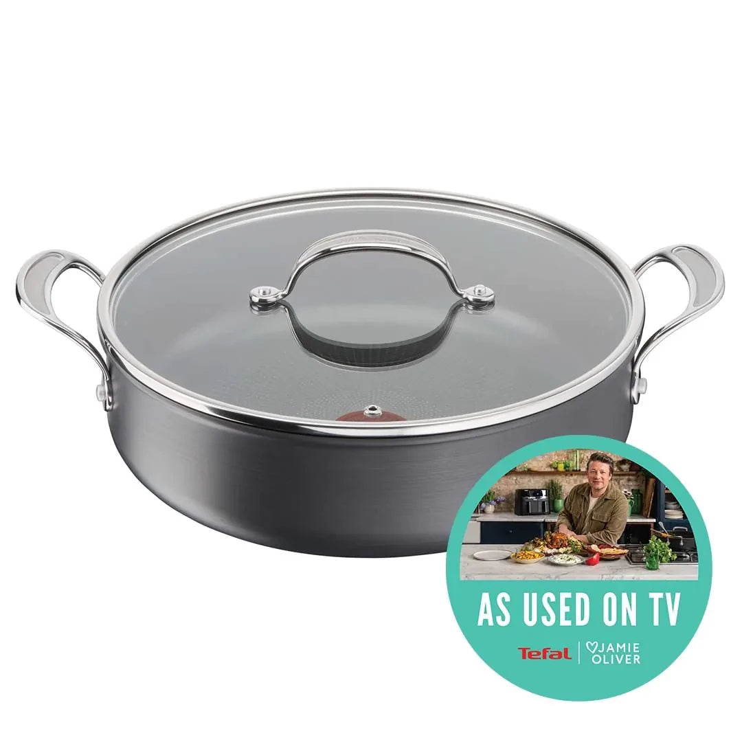 Tefal Jamie Oliver Cook's Classics Hard Anodised 30cm Shallow Casserole