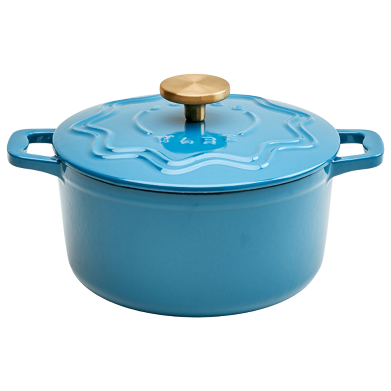 Judgeware Enamelled Cast Iron, 20cm Casserole, 3.5L, Blue JCA12B