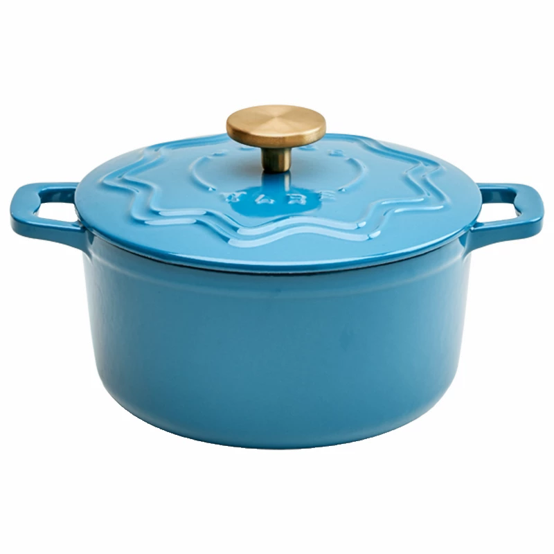 Judgeware Enamelled Cast Iron, 20cm Casserole, 3.5L, Blue JCA12B