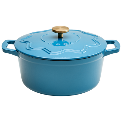 Judgeware Enamelled Cast Iron, 26cm Casserole, 4.5L, Blue JCA15B