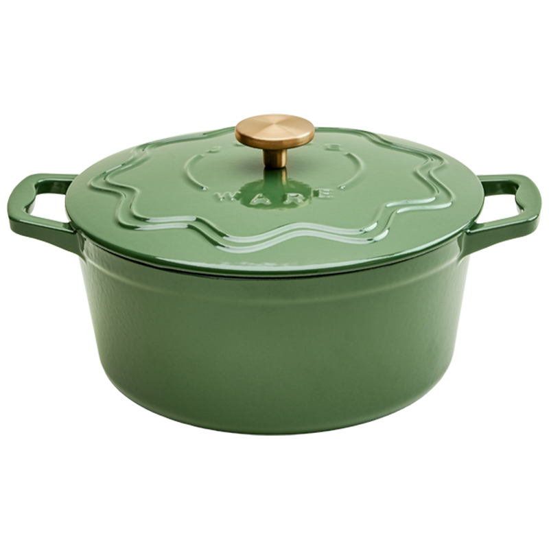 Judgeware Enamelled Cast Iron, 26cm Casserole, 4.5L, Green JCA15G