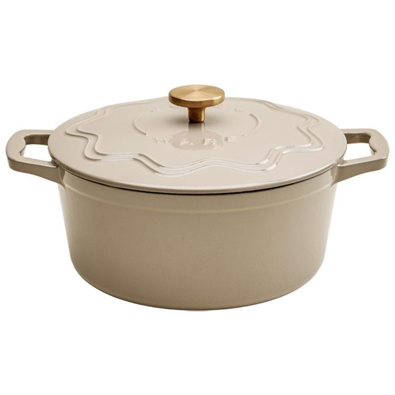 Judgeware Enamelled Cast Iron, 26cm Casserole, 4.5L, Mushroom JCA15M
