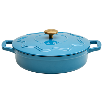 Judgeware Enamelled Cast Iron, 28cm Shallow Casserole, 3L - Blue JCA19B