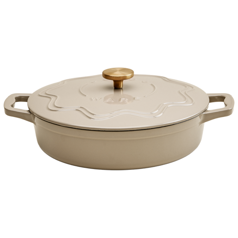 Judgeware Enamelled Cast Iron, 28cm Shallow Casserole, 3L - Mushroom JCA19M