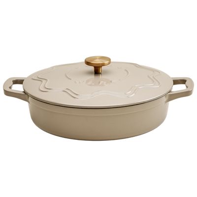 Judgeware Enamelled Cast Iron, 28cm Shallow Casserole, 3L - Mushroom JCA19M