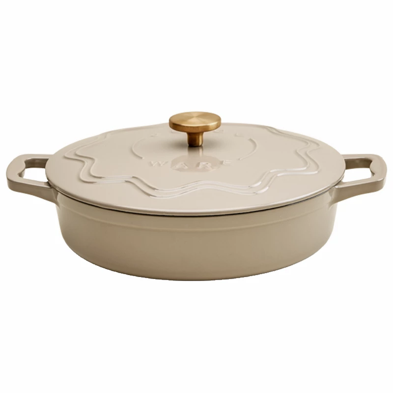 Judgeware Enamelled Cast Iron, 28cm Shallow Casserole, 3L - Mushroom JCA19M