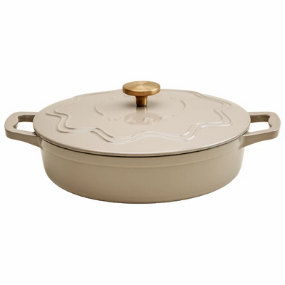 Judgeware Enamelled Cast Iron, 28cm Shallow Casserole, 3L - Mushroom JCA19M