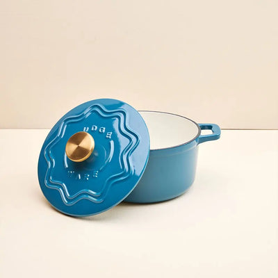 Judgeware Enamelled Cast Iron, 20cm Casserole, 3.5L, Blue JCA12B