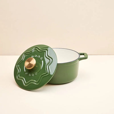 Judgeware Enamelled Cast Iron, 20cm Casserole, 3.5L, Green JCA12G