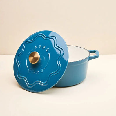 Judgeware Enamelled Cast Iron, 26cm Casserole, 4.5L, Blue JCA15B