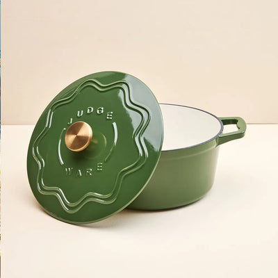 Judgeware Enamelled Cast Iron, 26cm Casserole, 4.5L, Green JCA15G