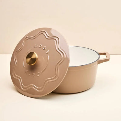 Judgeware Enamelled Cast Iron, 26cm Casserole, 4.5L, Mushroom JCA15M
