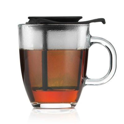 Bodum Yo-Yo Mug and Tea Strainer Set - Black