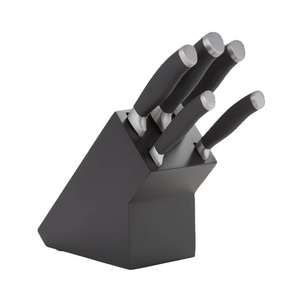 Stellar James Martin 5 Piece Black Knife Block Set IJ61B