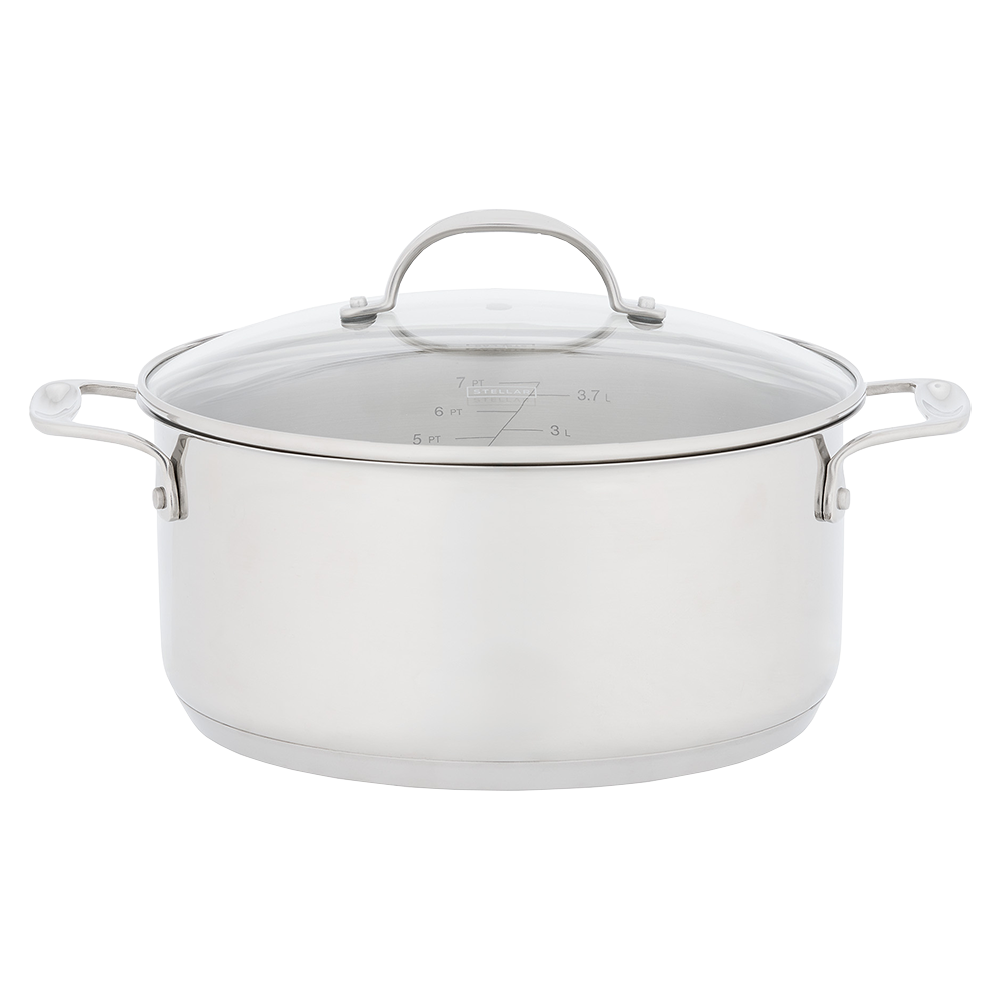 Stellar 7000 Profile 24cm Casserole 3.7 Litre: S736G ( Glass Lid )