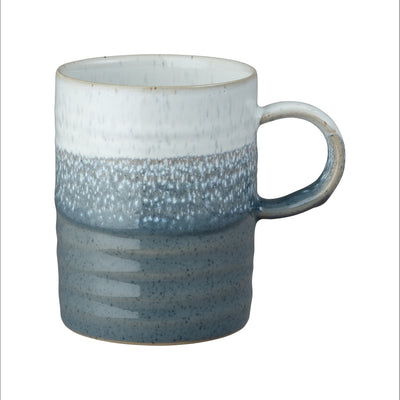 Denby Kiln Accents Ridged Mug Pack of 2 - Taupe & Slate