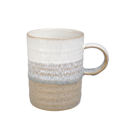 Denby Kiln Accents Ridged Mug Pack of 2 - Taupe & Slate